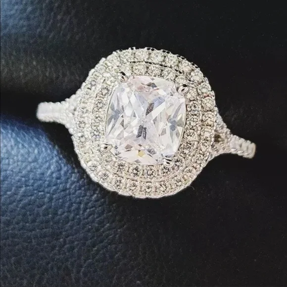 NEW 925 Silver Diamond Engagement Party RING - Picture 5 of 5